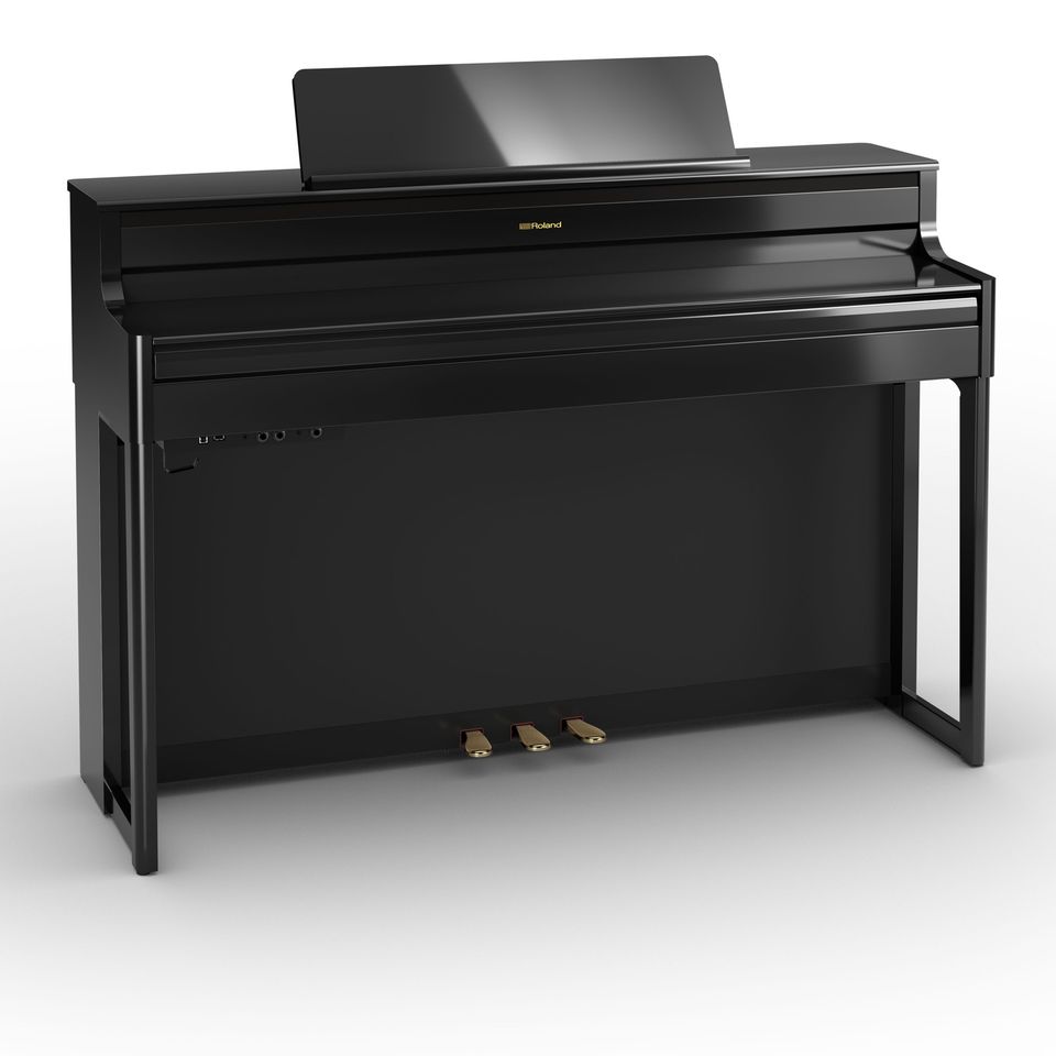 E-Piano Roland HP-704 in schwarz hochglanz einfach mieten + deutschlandweit in Niederzissen