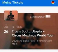 Travis Scott 26.7 Frankfurt 2/4 Sitzplätze Rheinland-Pfalz - Nastätten Vorschau