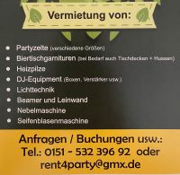 Vermietung von Partyzelt, Pavillon, Heizpilz, Biertische usw. Thüringen - Meiningen Vorschau