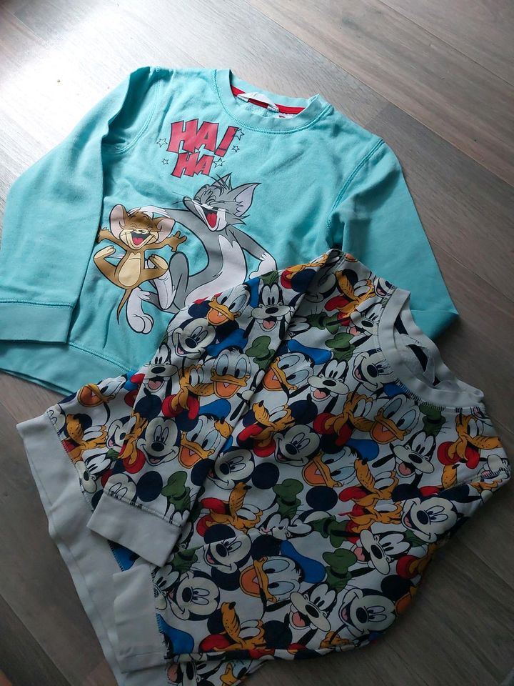 2 H&M Pullover  Micky Mous Tom & Jerry Gr. 122/128 in Zwickau