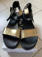 MJUS Sandalen Gr. 41 gold mit Animalelement Baden-Württemberg - Karlsruhe Vorschau