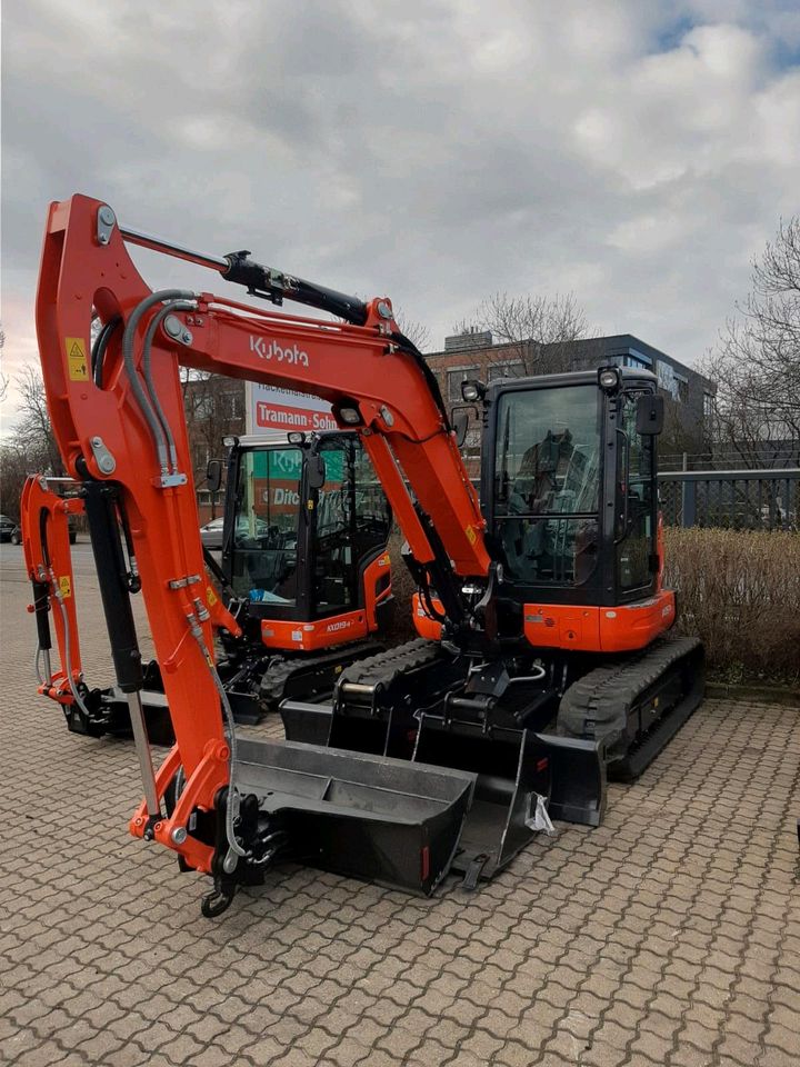 Minibagger Bagger Mobilbagger Vermietung Verleih Mieten Radlader in Wedemark