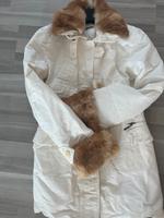 Mantel weiß mit Kaninchen-Pelz von Closed Bayern - Ingolstadt Vorschau