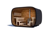 wellmia® Round Cube Single | Gartensauna Thermoholz Design Fasssauna Saunafass Holzofen Sauna Bausatz Fassauna | versch. Maße Nordrhein-Westfalen - Steinhagen Vorschau