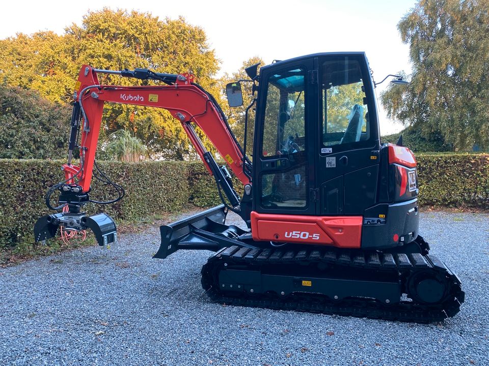 Kubota U50-5 Minibagger MS0 DMS Sortiergreifer Radlader Bagger in Norderheistedt