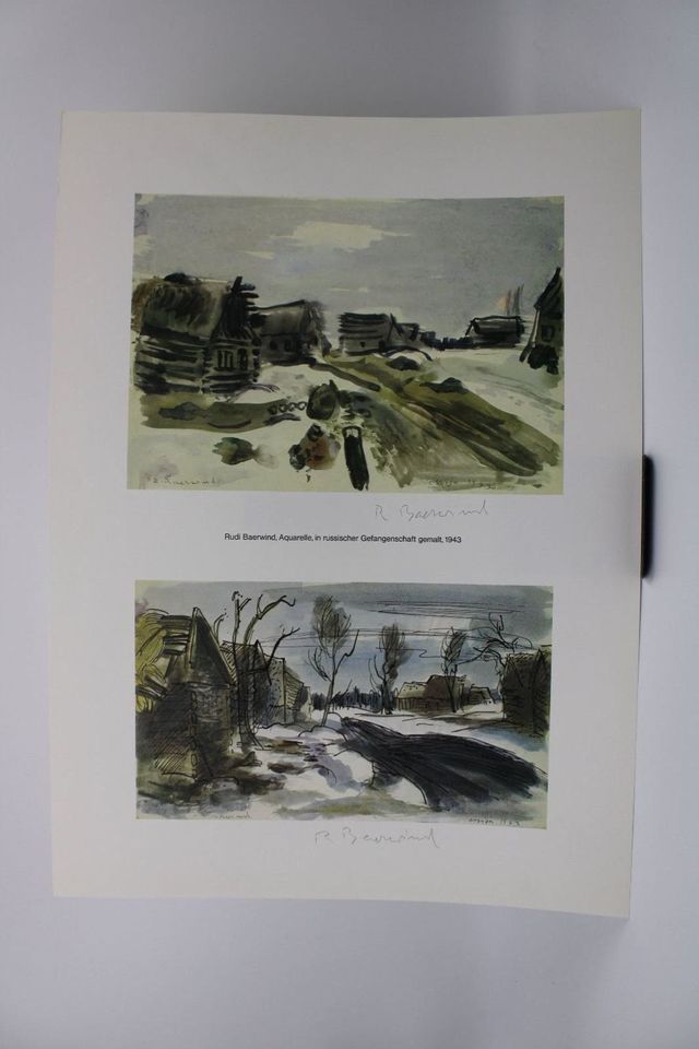 Lithographie, Rudi Baerwind, SIGNIERT, Russland 1943 in Fürth