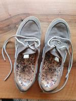 Think bequeme Schnürschuhe Leder florales Muster  grau Hamburg-Mitte - Hamburg Wilhelmsburg Vorschau