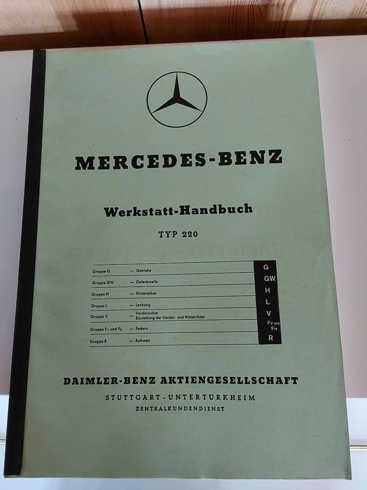 Mercedes Benz Typ 220 Werkstatthandbuch in Flintbek