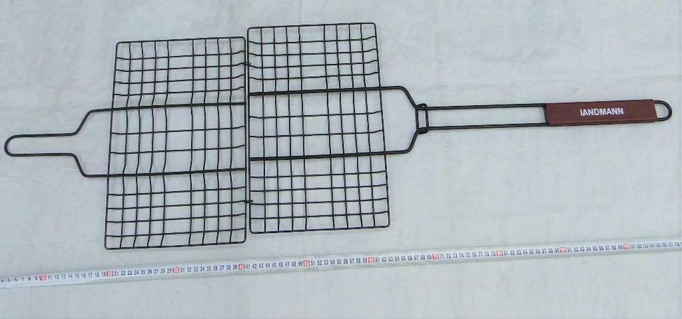 Landmann Fisch- Fleisch- und Gemüsebräter mit sehr langem Stiel - in Ahorntal