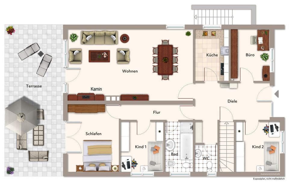 1.051 m² Grundstück mit Bungalow  + Bauplatz  oder 2 Bauplätzen für 4 + 2 Wohneinheiten in Großhansdorf