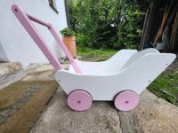 Puppenwagen Holz weiß/ rosa Bayern - Rosenheim Vorschau