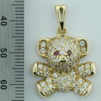 Anhänger Gold 750 mit Rubin Zirkon Goldanhänger, Bär, Teddybär Rheinland-Pfalz - Friedelsheim Vorschau