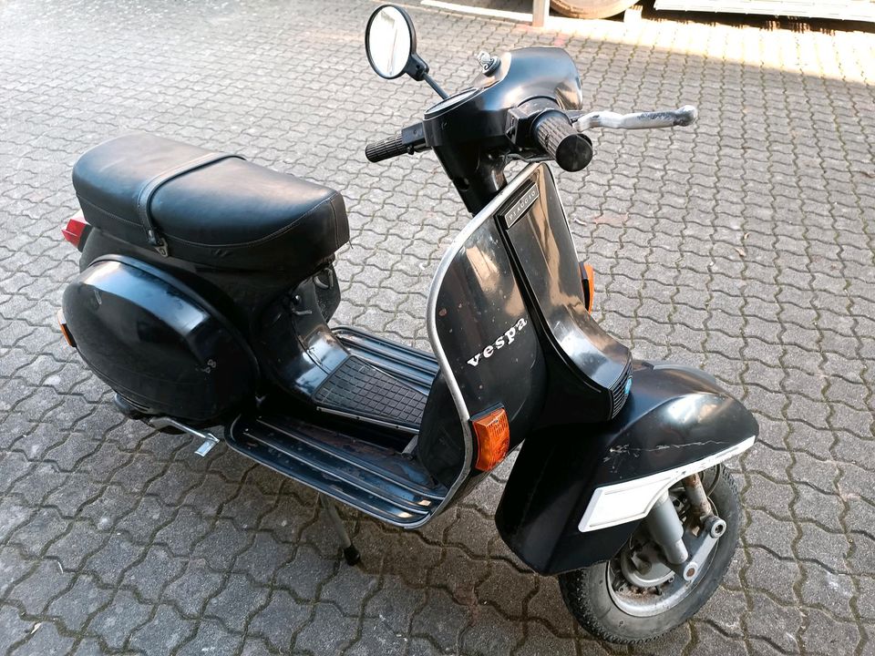 Piaggio P 125X schwarz läuft gut, Auspuff, dt. Anmeldeunterlagen in Pfinztal