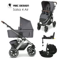 ABC-Design Salsa 4 Air - 4in1 Kinderwagen-Set - Asphalt - inkl. Babywanne + Sportsitz + Maxi-Cosi Pebble 360 Pro 2 + FamilyFix 360 Pro + XXL-Zubehörpaket - NEU Hessen - Fulda Vorschau