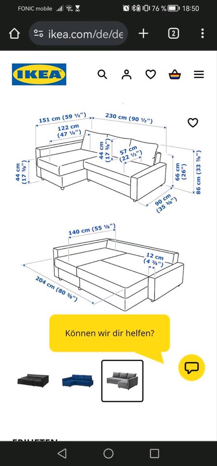 Ikea klapp und Schlaf Sofa in Emden