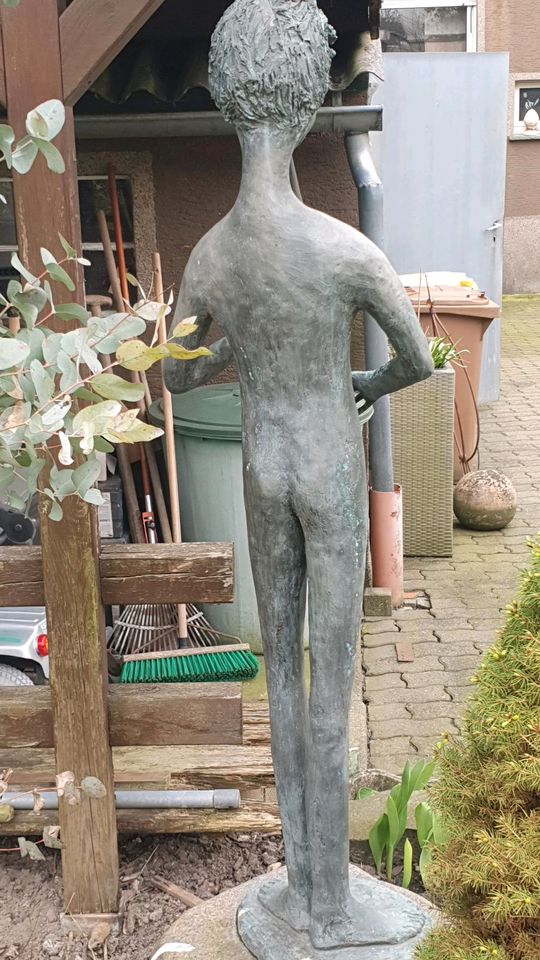 Skulptur " Flötenspieler" aus Bronze in Beckum