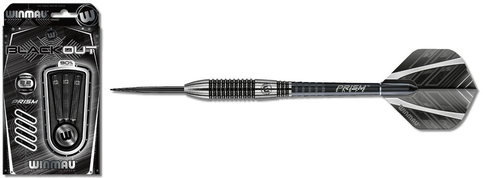 Winmau Steeldart Dartset Blackout 26g Dartpfeile in Andernach