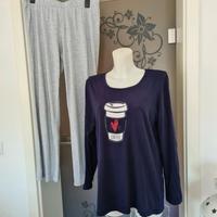 Schlafanzug Damen Gr. M Lingerie lange Arme 100% Cotton top Zusta Sachsen-Anhalt - Weißenfels Vorschau