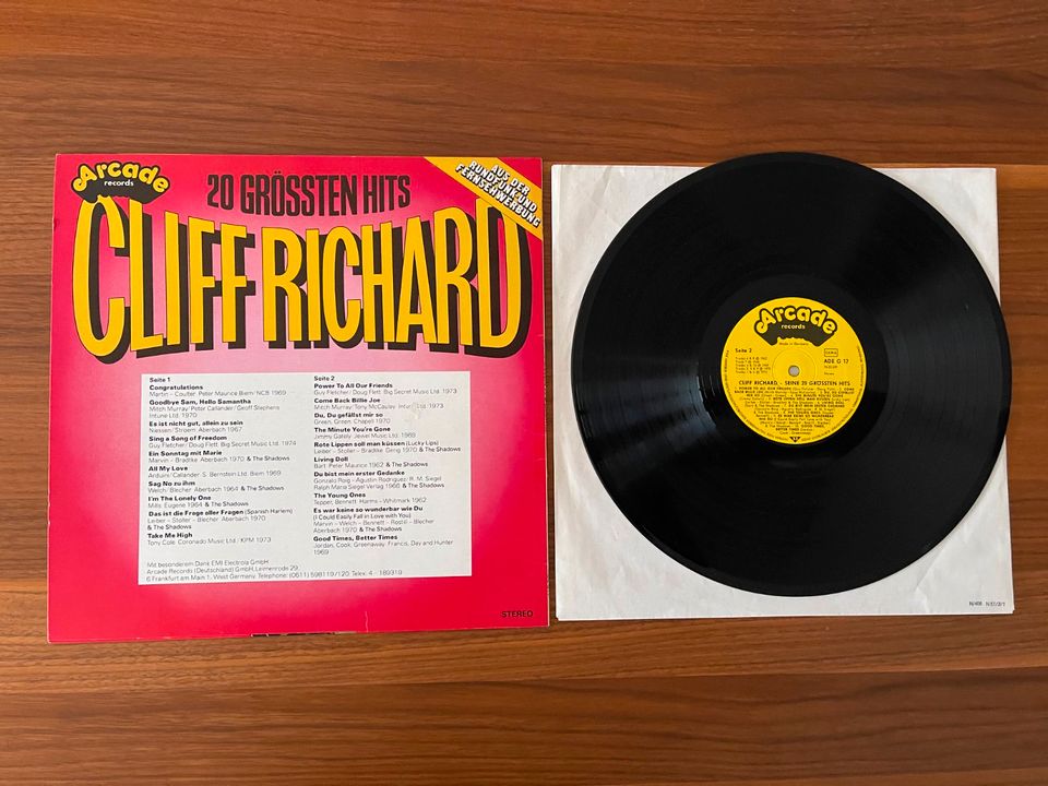 Cliff Richard - Seine 20 Grössten Hits - Vinyl LP - 1974 !!! in Hochheim am Main