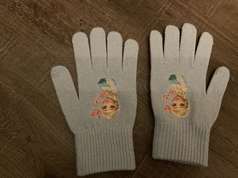 Handschuhe Glitzer Elsa H&M 134 170 in Schönau v d Walde