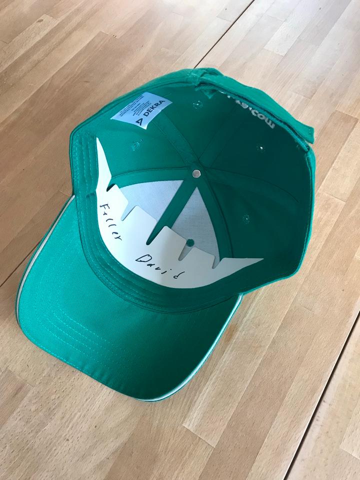 Dekra Cap, handsigniert, David Schumacher, Ricardo Feller, DTM in Rednitzhembach