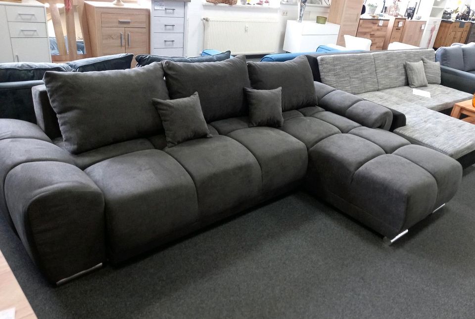 ED EXCITING DESIGN Ecksofa "Anton", Bettfunktion+Bettkasten,NEU in Mühlhausen