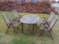 Gartenmöbel Silvertree 4 Stühle und ausziehbarer Tisch Niedersachsen - Worpswede Vorschau