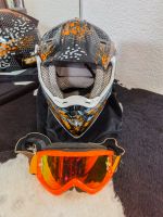 Motorradhelm, Motocross Helm, Offroadhelm mit Brille, neuwertig Rheinland-Pfalz - Reichenbach-Steegen Vorschau