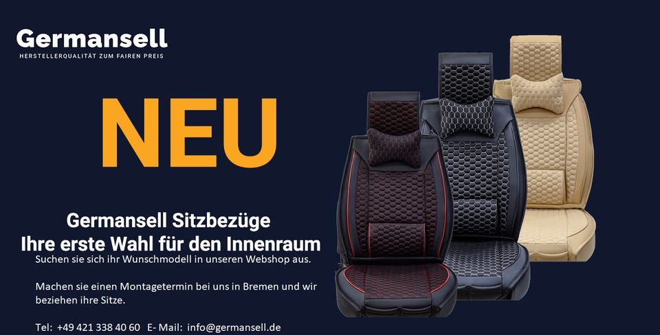 Premium Sitzbezüge für ihren Fahrzeug in Farbe Zimt