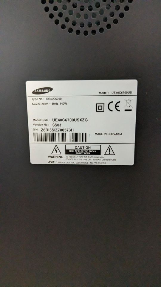 Samsung LED-Fernseher UE40C6700 40 Zoll in Hamburg