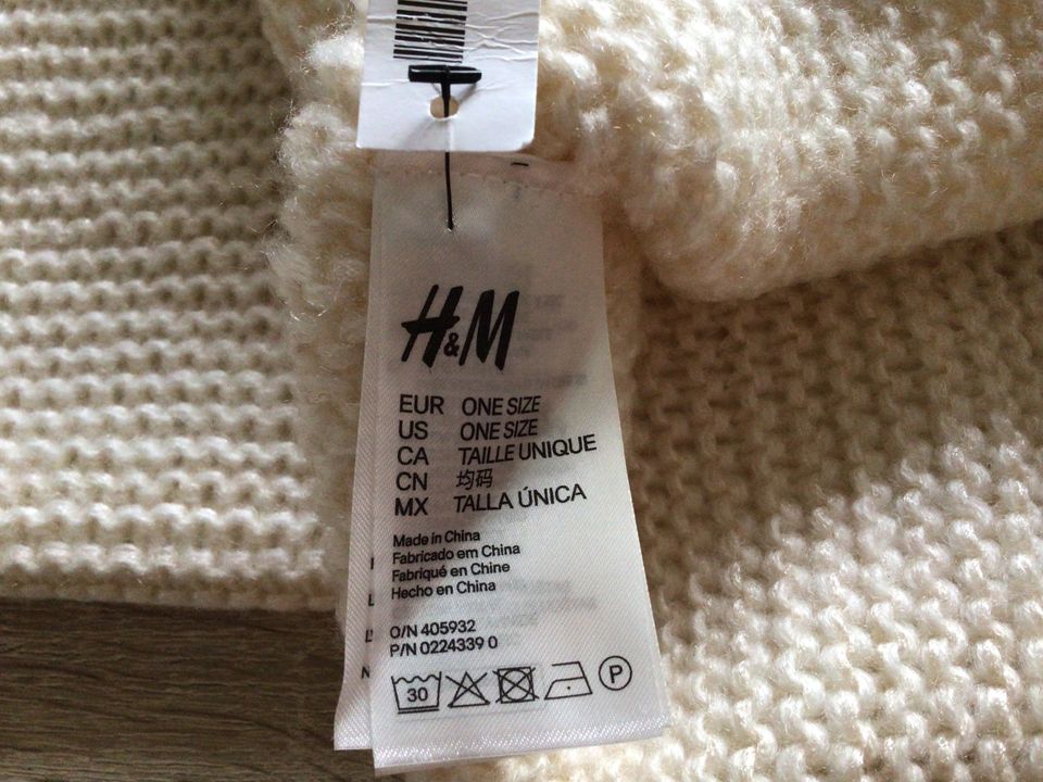 Schlauchschal H&M Creme neuwertig Strick Winter warm in Essen