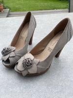 High Heels/ Peeptoes/ Pumps 5th Avenue, Echtleder, grau, Gr. 38 ❤ Nürnberg (Mittelfr) - Oststadt Vorschau