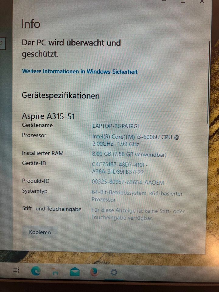 Acer Aspire 3 A315-51 series in Schriesheim