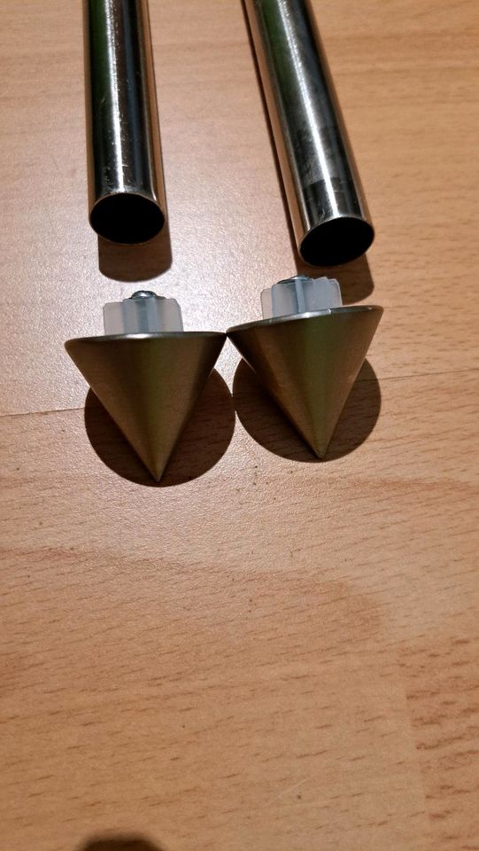 1-4 Gardinenstangen (Metall, silber) / Stilgarnituren in Jesteburg