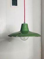 Vintage Industrielampe, 60er, Emaille, grün, mit Textilkabel Köln - Nippes Vorschau