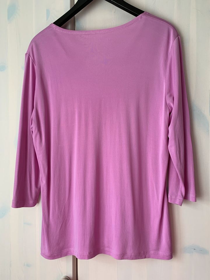 Shirt 3/4 Arm reine Seide Pink Flieder Sommershirt T-Shirt 40 in Essen