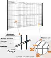 3D Stabmattenzaun Garten Zaunsystem Gitter Draht Drahtstärke fi4mm oder 5mm Falten Brandenburg - Frankfurt (Oder) Vorschau