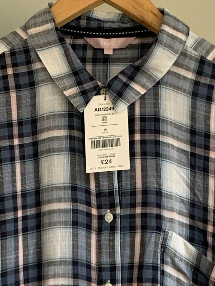 NEXT Bluse Hemd Karo blau weiß rosa Gr. 48 NEU mit Etikett in Bielefeld