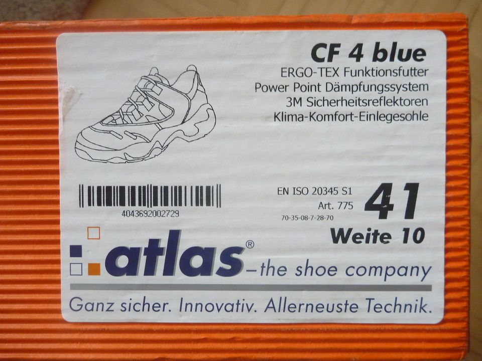 Sicherheitsschuh Arbeitsschuh S1 atlas CF 4 blue mit Stahlkappe in Fulda