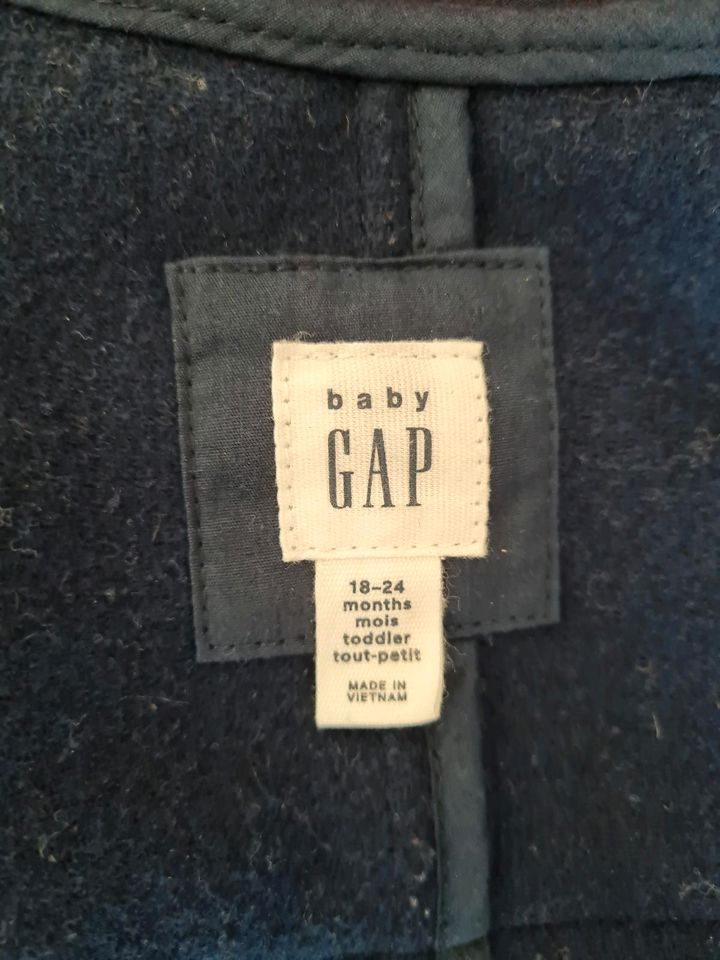 Gap Parka Mantel Gr. 86 dunkelblau Wolle in Riede