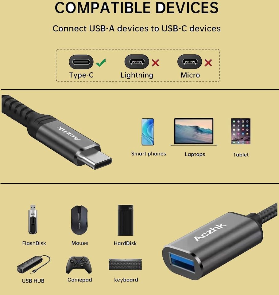 USB C auf USB Adapter 6 Stc. Kompatibel mit Typ C auf USB 3.0 USB in Berlin