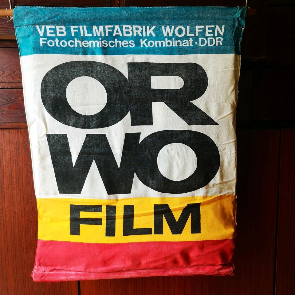 ORWO  Film Werbung Banner Fahne Wandbehang in Mainz