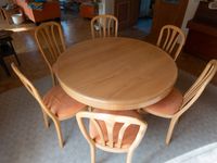 Haushaltsauflösung!  Esstisch, Tisch, rund, ausziehbar + 6 Stühle Hessen - Ober-Mörlen Vorschau