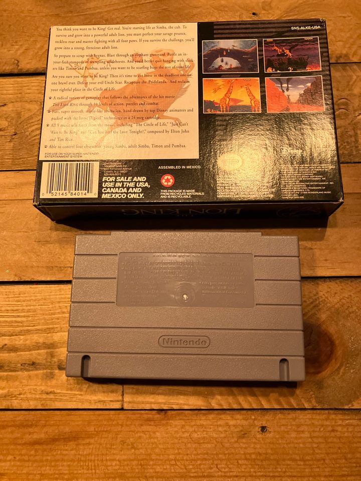 SNES The Lion King US Version inkl. OVP in Dannstadt-Schauernheim