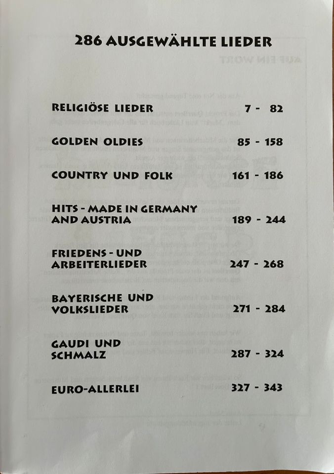 Liederbuch Quer Beet 1 in Untergriesbach