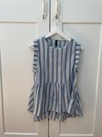 Schick ❤️ Kurzarm Bluse Vero Moda S Zara H&M Blau beige gestreift Hessen - Kassel Vorschau