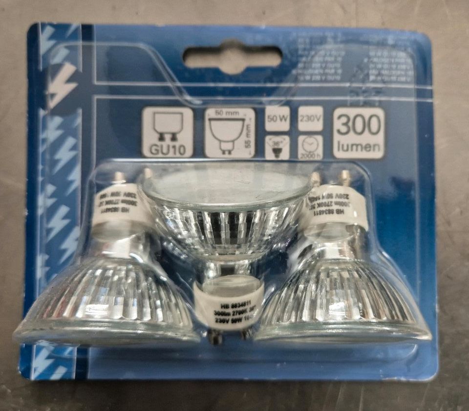 6 Stück Reflektor Halogen Leuchtmittel 50W GU10 in Hohen Neuendorf