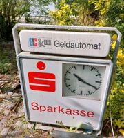 Werbeschild Geldautomat Schild Sparkasse Leuchtreklame Uhr Bayern - Schwandorf Vorschau