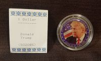 Medaille 45. Präsident von Amerika Donald Trump One Dollar Farbe Sachsen - Callenberg b Hohenstein-Ernstthal Vorschau