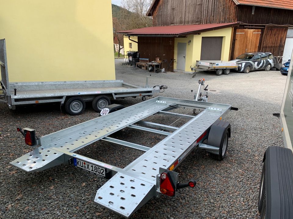 Autoanhänger Autotransporter BE FREI zum vermieten leihen mieten in Neudrossenfeld